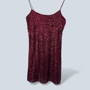 Altar’d State “Dorothy” Red Sequin Mini Dress – Medium, NWT